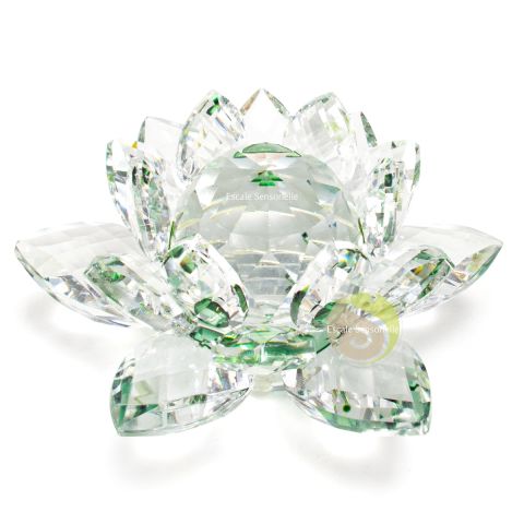 Fleur de lotus vert cristal feng shui énergie d'intérieur