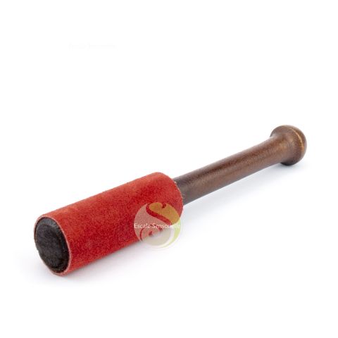 Bâton bol 7 métaux chantant bois cuir suédé rouge petit modèle