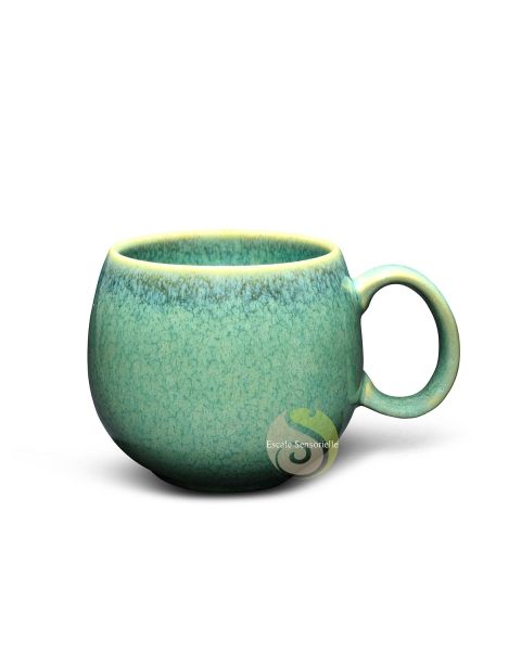 Mug céramique jianzhan turquoise 500ml