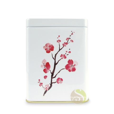Boite thé fleur de cerisier sakura métal rangement