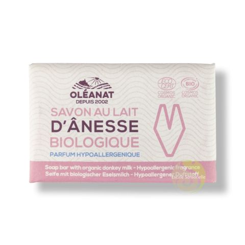 Savon lait d'ânesse Oléanat Bio hypoallergénique naturel peau sensible