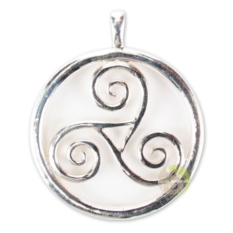 Triskel, pendentif argent 925ème Triskell symbole celtique 3 éléments