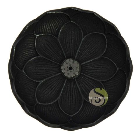 Support encens lotus noir