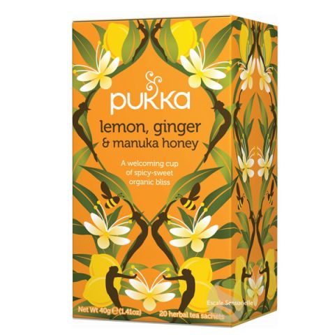 Citron gingembre et miel de manuka Bio pukka ayurvédique
