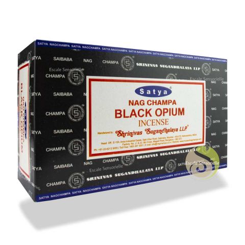 Black opium Satya encens naturel indien parfum de résines et d'opium