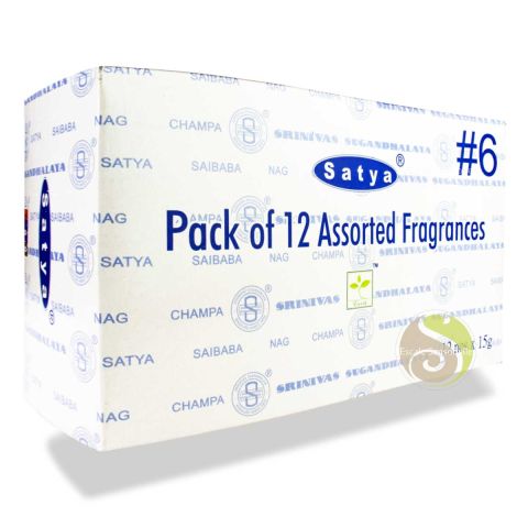 Assortiment de 12 parfums de Satya encens indien 15g pack #6