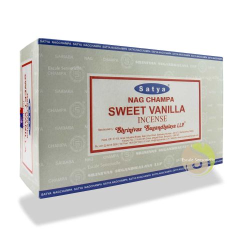 Sweet vanilla Satya encens naturel indien parfum de bois, de racines, d'épices, et de vanille