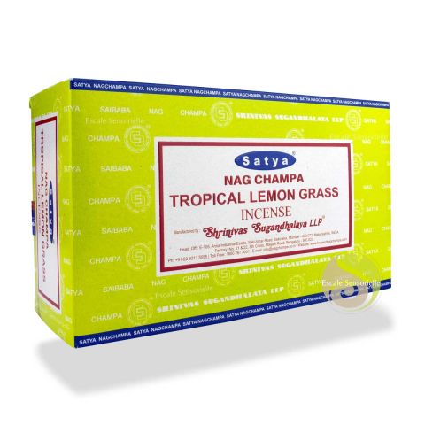 Tropical lemon grass Satya encens naturel indien parfum d'agrumes et d'herbes douces