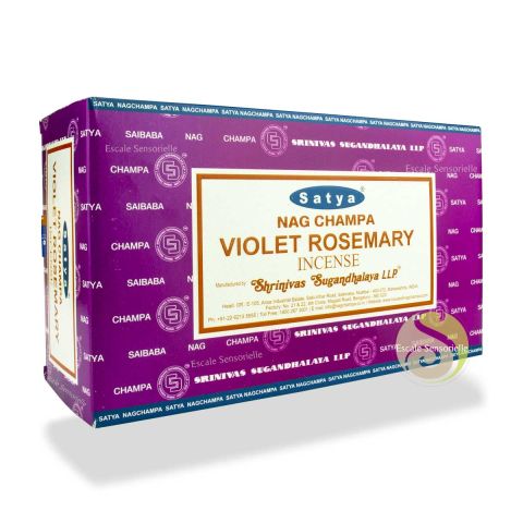 Violet rosemary Satya encens naturel indien parfum de résines, d'herbes et romarins