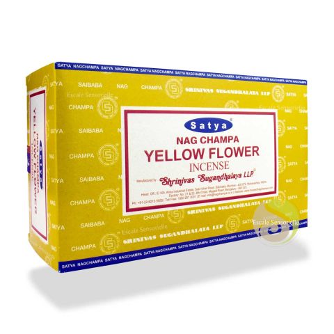 Yellow flower Satya encens naturel indien parfum de fleurs et de résines