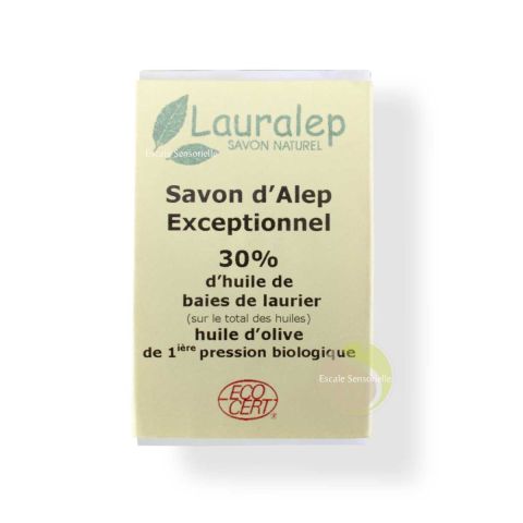 Savon Alep Bio exceptionnel 30% Lauralep pour peaux sèches ou sensibles