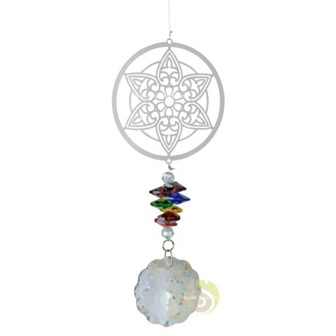 Mandala mobile suspension énergie vitale cristal feng shui
