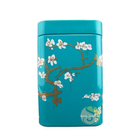 Japan turquoise Eigenart boite à thé métallique décorée