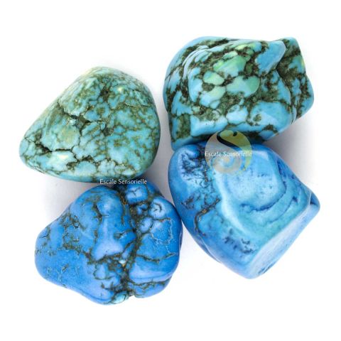 Turquoise magnésite pierre minérale brute collection lithothérapie