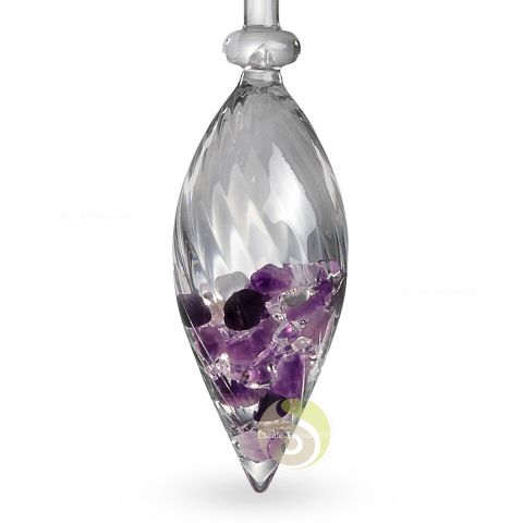 Vino vitajuwel fiole de cristal avec mélanges de pierres minérales précieuses