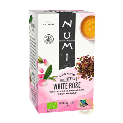 Thé blanc pétales de rose Bio fairtrade Numi tea