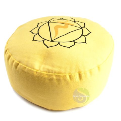 Yoga Zafu méditation 3ème chakra zafu couleur jaune 