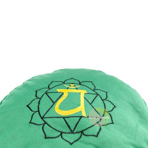 Zafu méditation 4ème chakra coeur vert