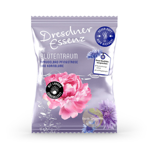 Galet de bain effervescent fraîcheur d'agrumes fleur de pivoine et de bleuet Dresdner Essenz
