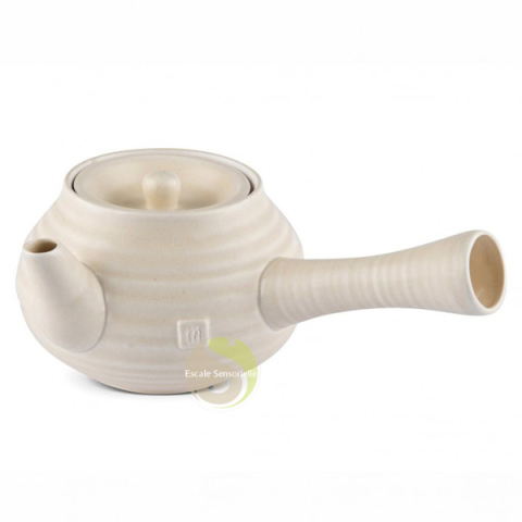 Théière céramique kyusu yokode tradition beige crème
