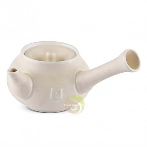 Théière céramique kyusu yokode tradition beige crème