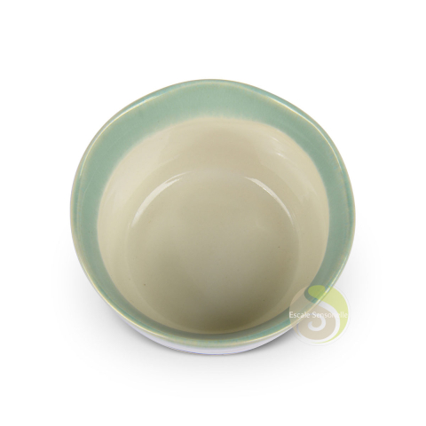 Bol à thé blanc vert 400ml
