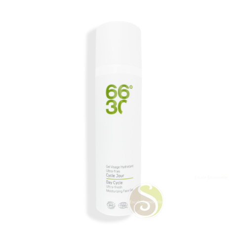 Gel visage hydratant ultra-frais bio 66°30 cycle jour tonifie et raffermit la peau