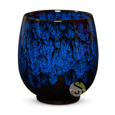 Tasse à thé bleu dur céramique noir brillant Jianzhang 125ml