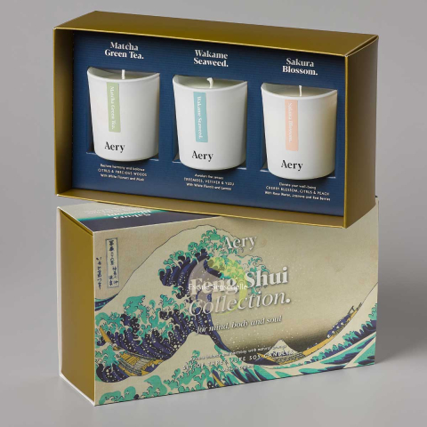 Feng shui collection coffret cadeau 3 bougies luxes