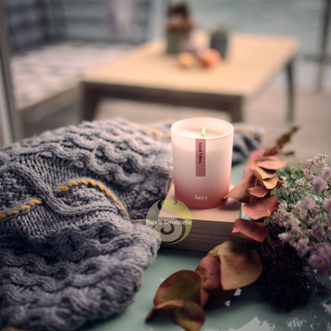 Good Vibes bougie luxe gingembre, rhubarbe et vanille