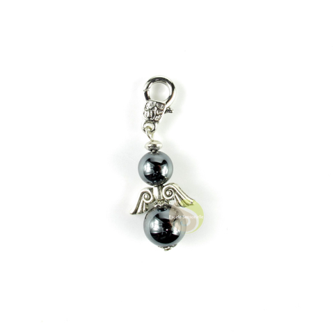 Charm ange hématite pierre minérale pour bracelet bijoux
