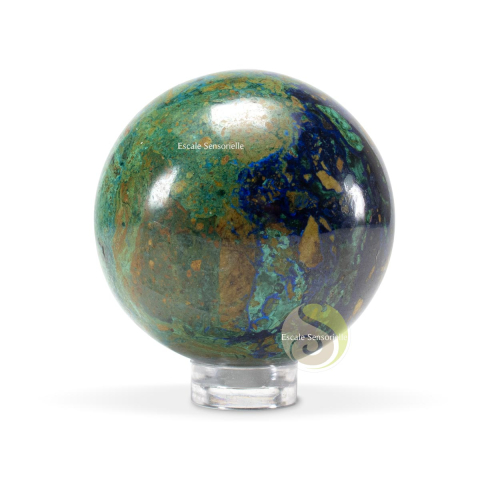 Sphère azurite malachite