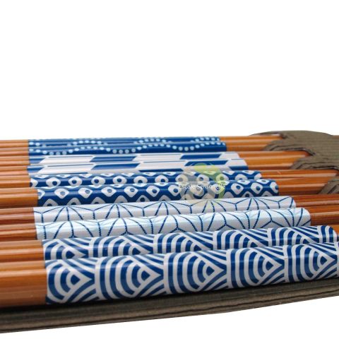 Baguettes japonaises motifs géométriques