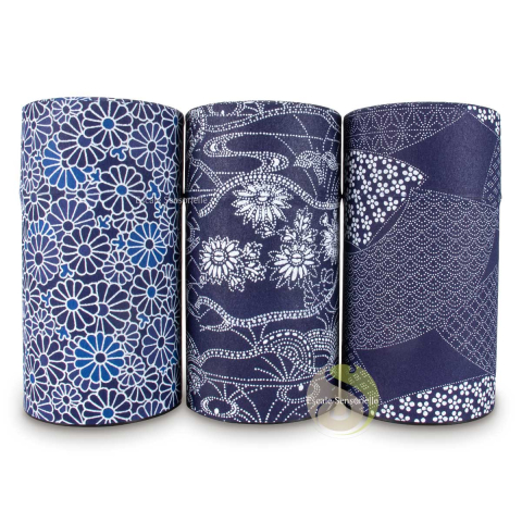 Boite papier de soie washi à thé japonaise double couvercle