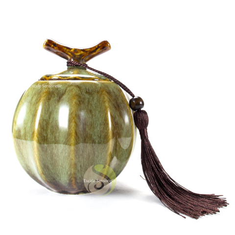 Boite céramique à thé 400ml pumpkin verte conservation et protection