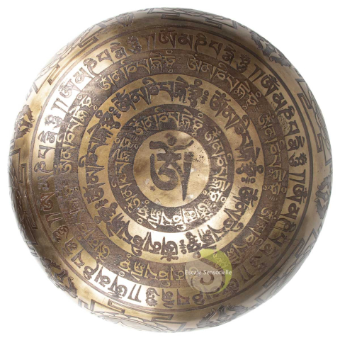 Bol tibétain chantant Bouddha compassion - 1236g
