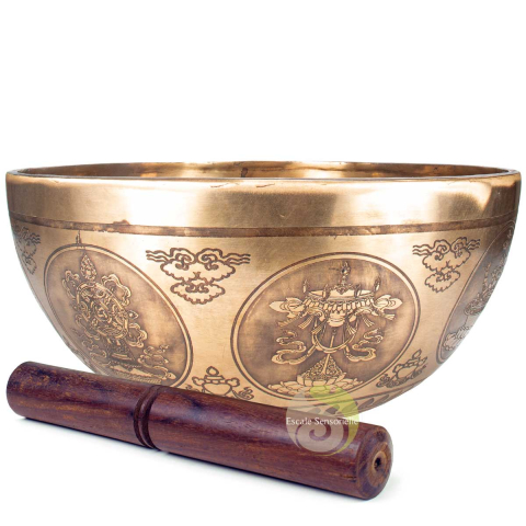 Bol tibétain chantant Bouddha éveillé - 1590g
