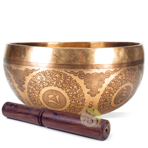 Bol tibétain chantant Bouddha éveillé - 709g