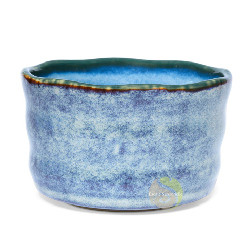 Bol à thé abyss blue en céramique pour thé en poudre