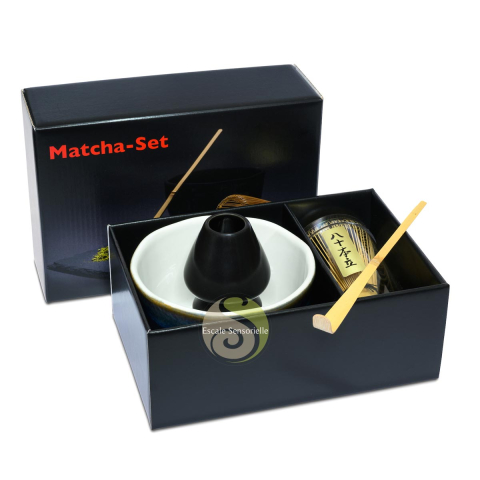 Coffret luxe à matcha blanc artic pour s'initier à la préparation du thé