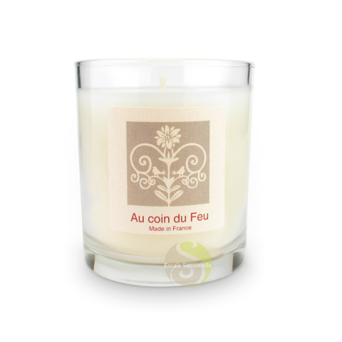 Bougie au coin du feu parfum boisé épicé