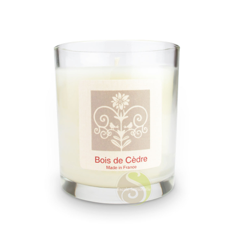 Bois de cèdre bougie parfum boisé made in France