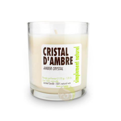 Bougie cristal d'ambre pure et naturelle