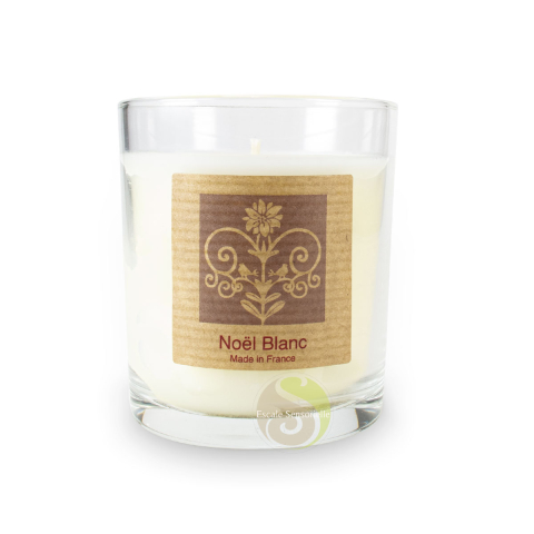 Bougie Noël blanc au parfum frais et boisé