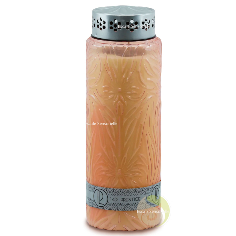 Bougie religieuse flora prestige orange pastel 14 jours de combustion