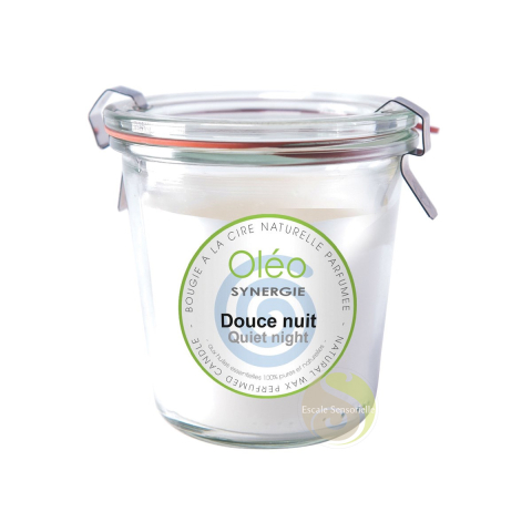 Douce nuit bougie oléo bien dormir nuit paisible cire naturelle