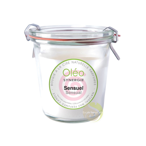 Bougie huiles essentielles Oléo synergie Sensuel parfum de Grasse