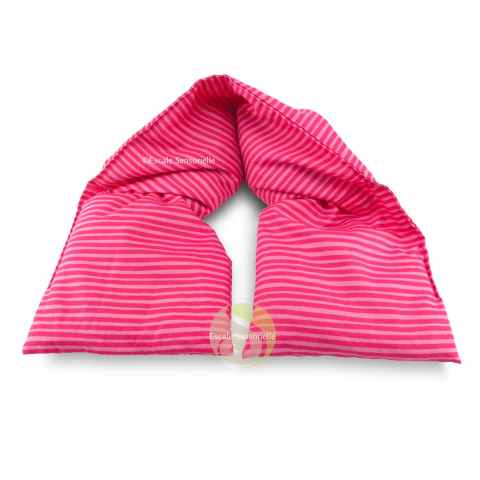 Tour de cou chauffant garni de noyaux de cerise - Rose