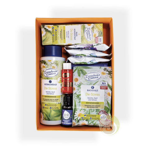 Coffret bain relaxation bain moussant huile, galet et sel de bain