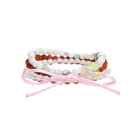 Parure 3 bracelets pierre minérale "fitness"
